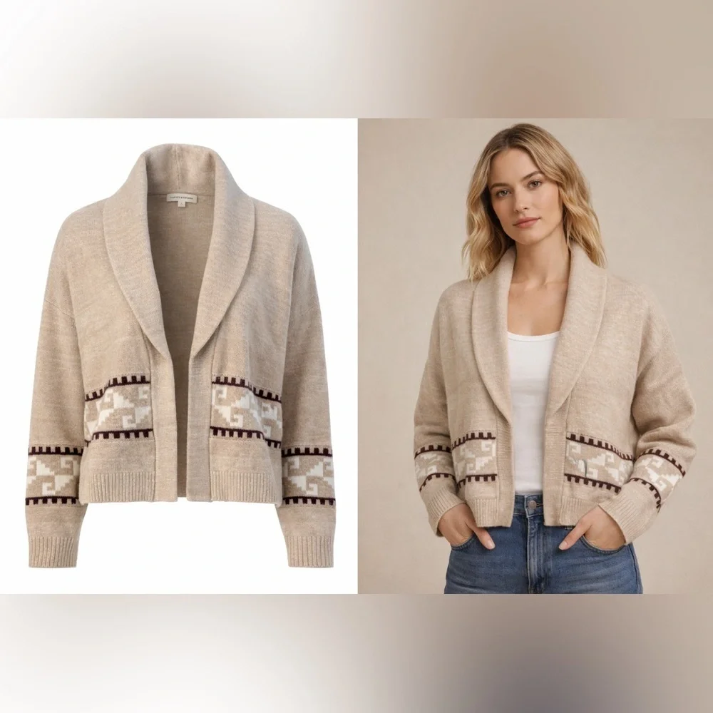 Lucky Brand Sweater Cardigan size L NWT - Picture 1 of 6